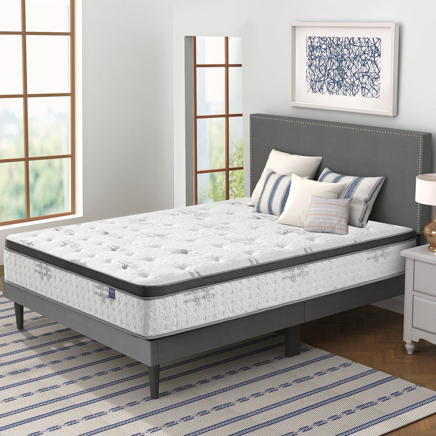 Mattress,12-inch thick memory foam mattress,Queen&King Size Mattress Bed in a Box,Fiberglass Free Mattress