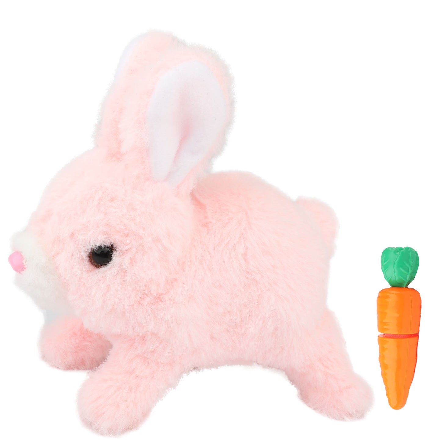 Hopping Rabbit Interactive Electronic Pet Plush Bunny Toy with Sounds Pink