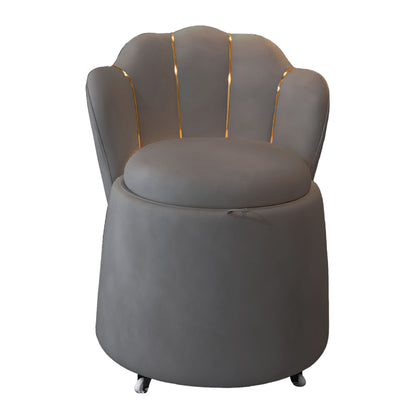 Makeup Vanity Chair,Grey Storage Stool