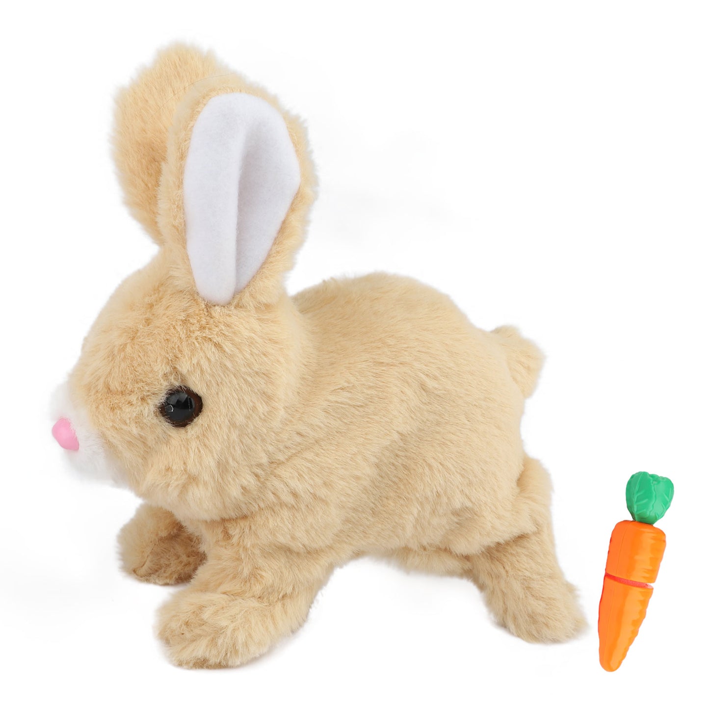 Hopping Rabbit Interactive Electronic Pet Plush Bunny Toy with Sounds Yellow