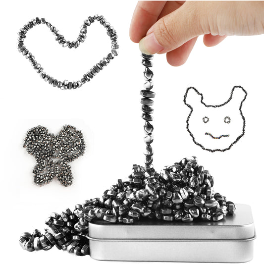 Magnetic Balls Putty Puzzle Anxiety-Stress Relief Toy Desk Fidget Toys Magnetic Stones 500P Silver