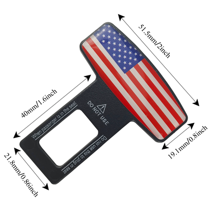 Seat Belt Clip, 2PCS Upgraded Seatbelt Clip, Car Supplies Seat Belt Clip Safety Belts Buckle，Universal for Most Vehicles（National flag))