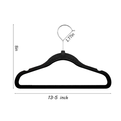 Premium Black Velvet Hangers 30 Pack-Space Saving Felt Hanger, Non Slip Clothes Hangers fo! Closet, Heavy Duty Hanger for coats, Shirts & Pants,360° Swivel Hook, Hold Up to 10lbs