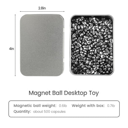 Magnetic Balls Putty Puzzle Anxiety-Stress Relief Toy Desk Fidget Toys Magnetic Stones 500P Silver