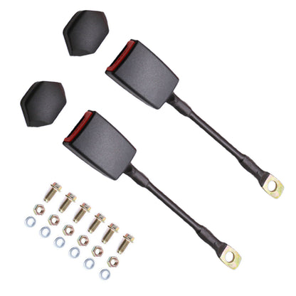 2 Pack 3 Point Seat Belt Pads Universal Adjustable Retractable Lap Set for Go Kart,Club Golf Cart,UTV,VR,Minivan Van, SUV, Cars, Buggies,Pickup and Truck for Modification Belts Kits (Red)