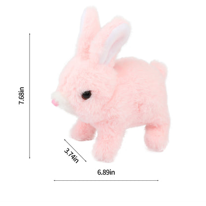 Hopping Rabbit Interactive Electronic Pet Plush Bunny Toy with Sounds Pink