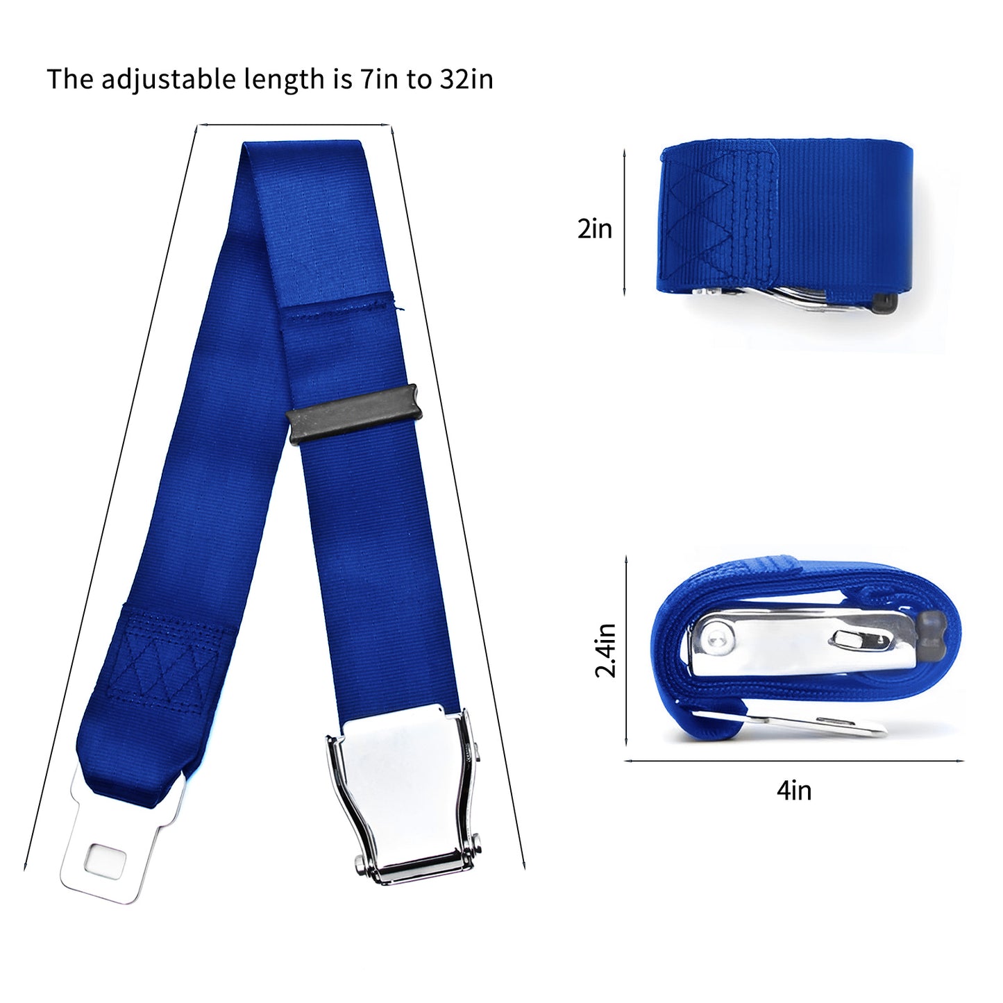 Airplane Seat Belt Extender,Adjustable Airplane Seat Belt Extender 7-32" with Carry Case,FITS ALL Airlines