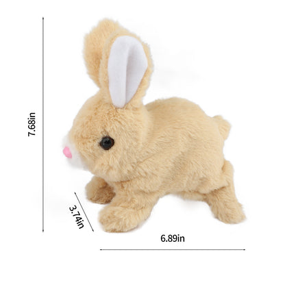 Hopping Rabbit Interactive Electronic Pet Plush Bunny Toy with Sounds Yellow