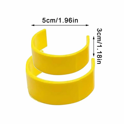 8-Pack RX Clips for Pill Bottles, Reusable Medicine Bottle Label Clips with 2 Erasable Markers,