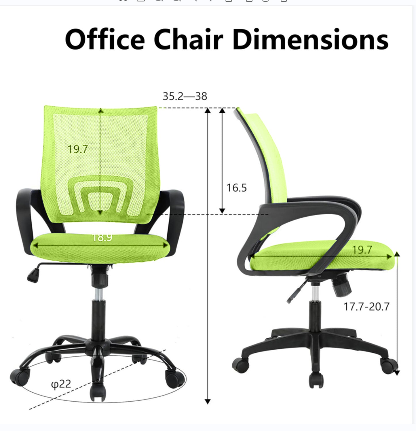 Office Chair,Mesh Computer Desk Chair,Home Office Desk Chairs(Green)
