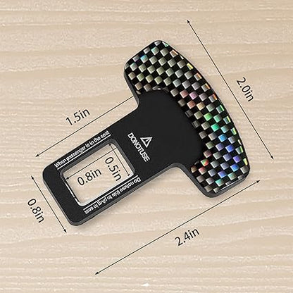 Seat Belt Clip, 2PCS Upgraded Seatbelt Clip, Car Supplies Seat Belt Clip Safety Belts Buckle，Universal for Most Vehicles（Black grid)